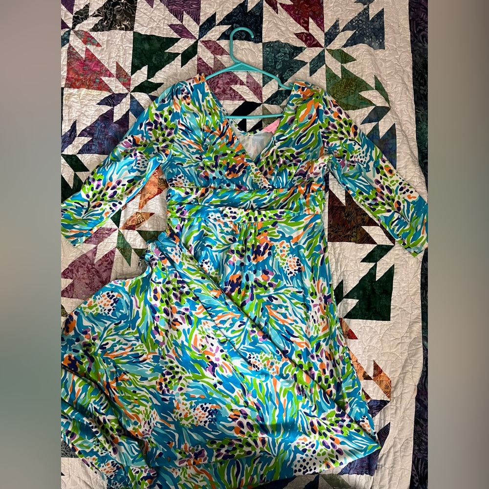 Sz Medium EUC Maxi in Sea Soirée